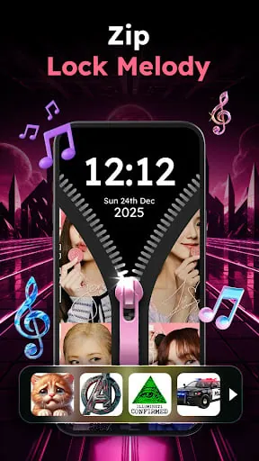 Zipper Lock Wallpapers Screen screenshot