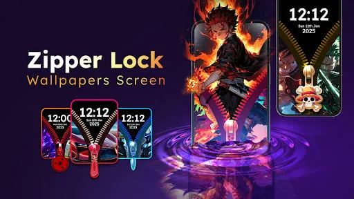Zipper Lock Wallpapers Screen screenshot